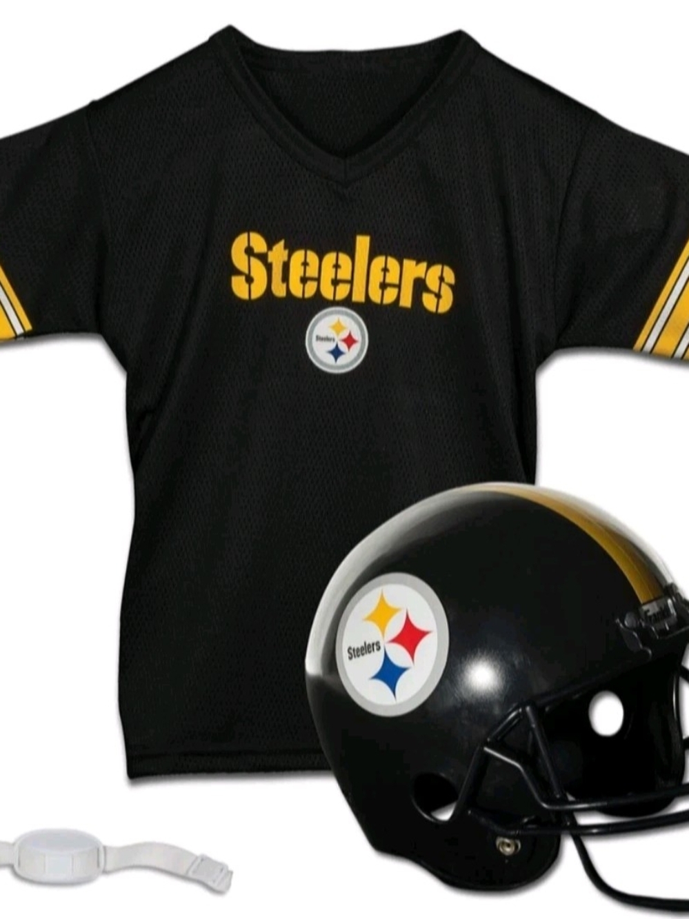 Kids Black Steelers Costume Jersey and Helmet Set